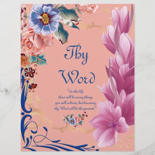 Thy Word Poem Personalised Paper (Front)