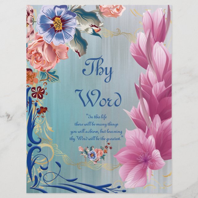 Thy Word Poem Personalised Paper (Front)