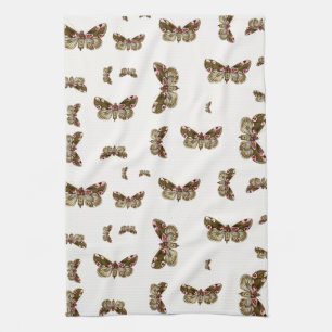 Thyatira batis - The Peach Blossom Moth Tea Towel