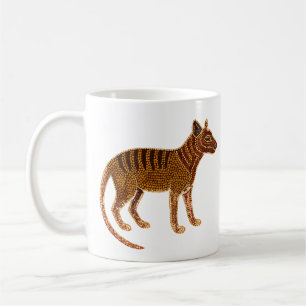 Thylacine Spirit – Traditional Aboriginal Dot Pain Coffee Mug