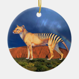 Thylacine (Tasmanian Tiger) Ceramic Tree Decoration