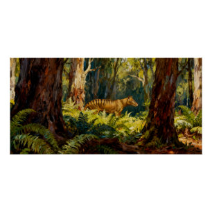 Thylacinus cynocephalus – Thylacine of Tasmania Poster