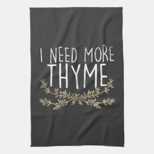 Thyme Herb Plant Tea Towel