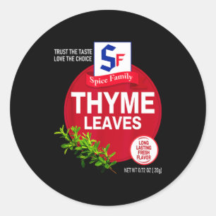 Thyme Leaves Halloween Sce Costume Group Matching Classic Round Sticker