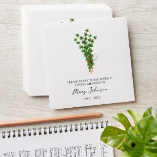 Thyme Memorial Funeral Seed Envelope