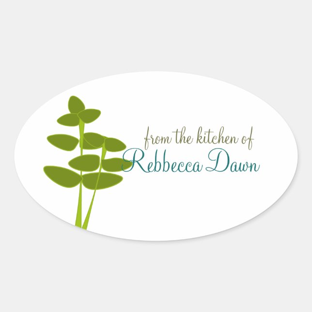 Thyme Oval Sticker (Front)