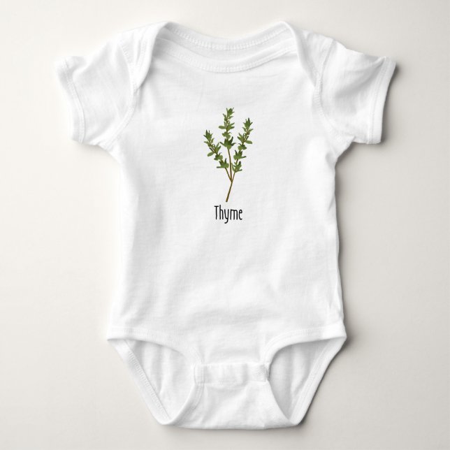 Thyme Spices Herb Baby Bodysuit (Front)