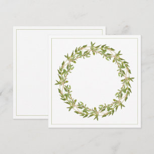 THYME WREATH 5.25" Square Flat Card