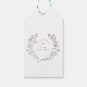 Thyme wreath bridal shower gift tag