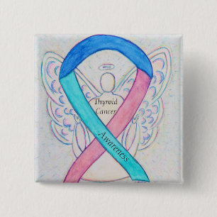 Thyroid Cancer Angel Awareness Ribbon Pins