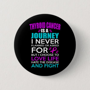Thyroid Cancer Awareness 6 Cm Round Badge
