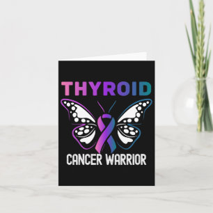 Thyroid Cancer Awareness Butterfly Ribbon Card