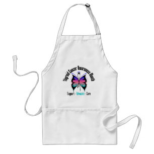 Thyroid Cancer Awareness Month Butterfly v3 Standard Apron