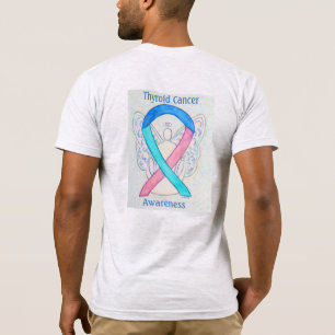 Thyroid Cancer Awareness Ribbon Angel Custom Tee