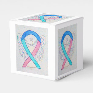 Thyroid Cancer Awareness Ribbon Angel Favour Box