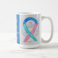 Thyroid Cancer Awareness Ribbon Angel Mug