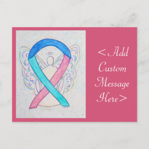 Thyroid Cancer Awareness Ribbon Angel Postcard