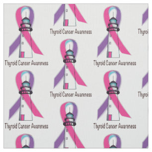 Thyroid Cancer Awareness Ribbon Fabric