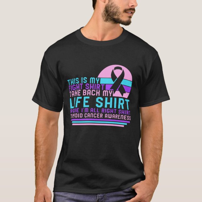 Thyroid Cancer Awareness Shirt, This Is My Fight T-Shirt (Front)