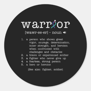 Thyroid Cancer Awareness Supporter Ribbon Classic Round Sticker
