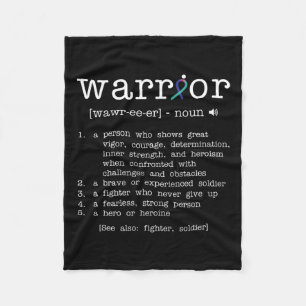 Thyroid Cancer Awareness Supporter Ribbon Fleece Blanket