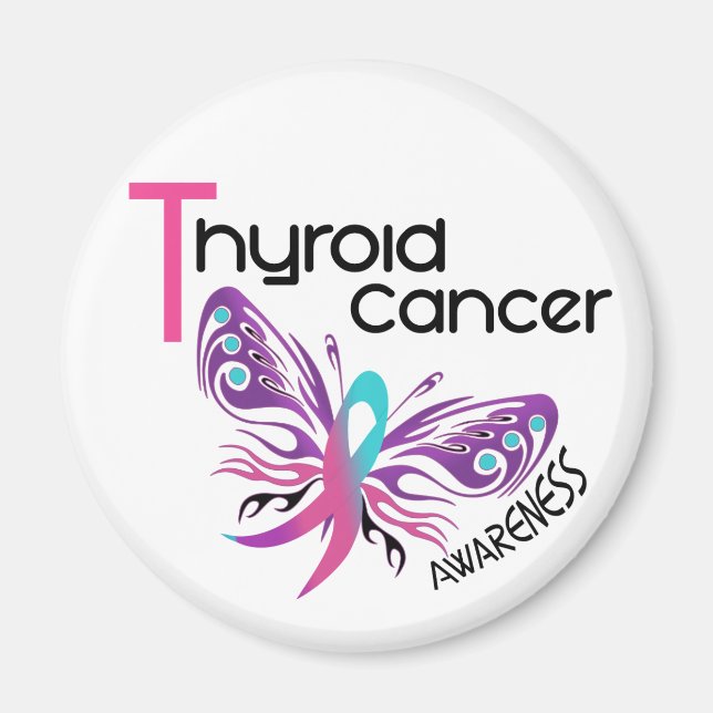 Thyroid Cancer BUTTERFLY 3.1 Magnet (Front)