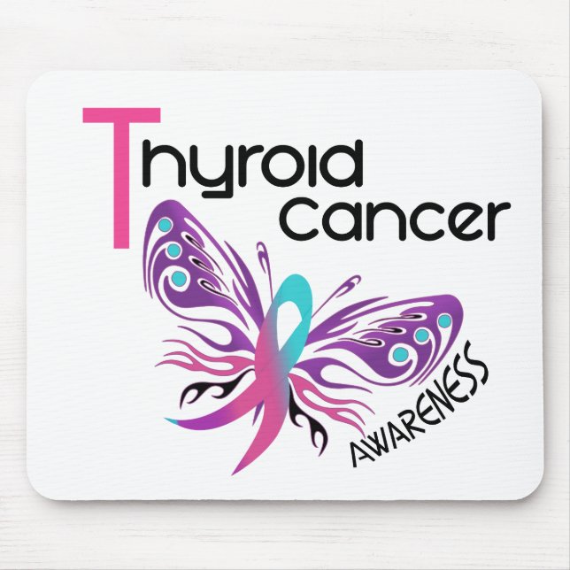 Thyroid Cancer BUTTERFLY 3.1 Mouse Mat (Front)