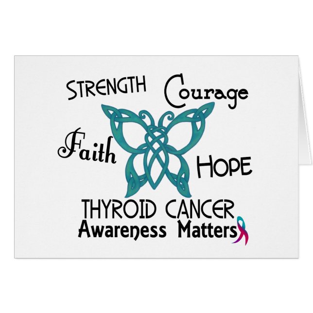 Thyroid Cancer Celtic Butterfly 3 (Front Horizontal)