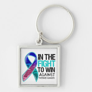 Thyroid Cancer - Fight To Win Key Ring