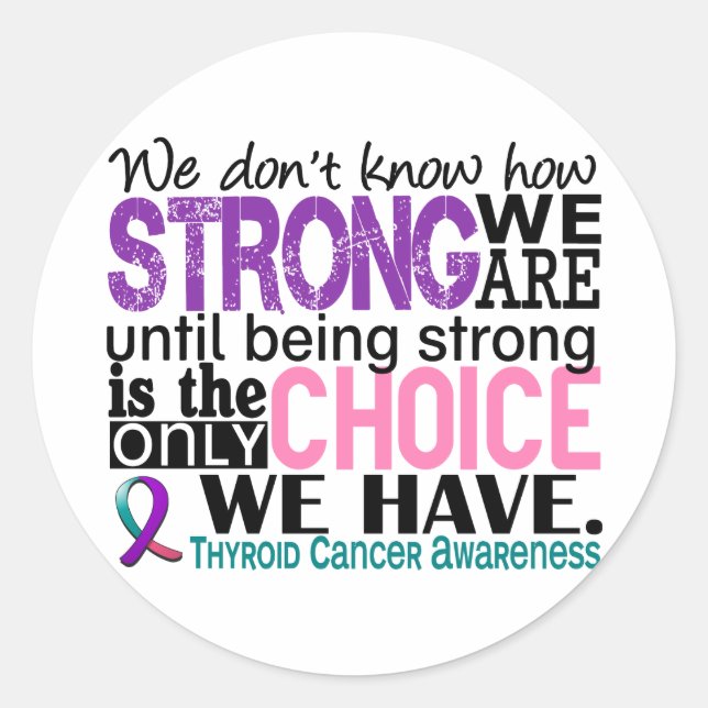 Thyroid Cancer How Strong We Are Classic Round Sticker (Front)