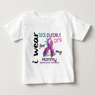 Thyroid Cancer I Wear Ribbon For My Mummy 43 Baby T-Shirt