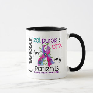 Thyroid Cancer I Wear Ribbon For My Patients 43 Mug