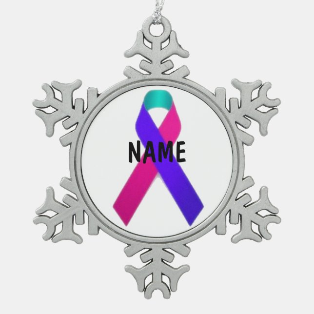 Thyroid Cancer Memorial Ornament (Front)