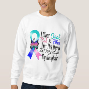 Thyroid Cancer Ribbon Hero My Daughter Sweatshirt
