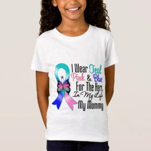 Thyroid Cancer Ribbon Hero My Mummy T-Shirt
