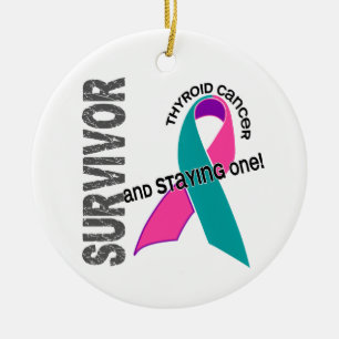 Thyroid Cancer Survivor 1 Ceramic Tree Decoration