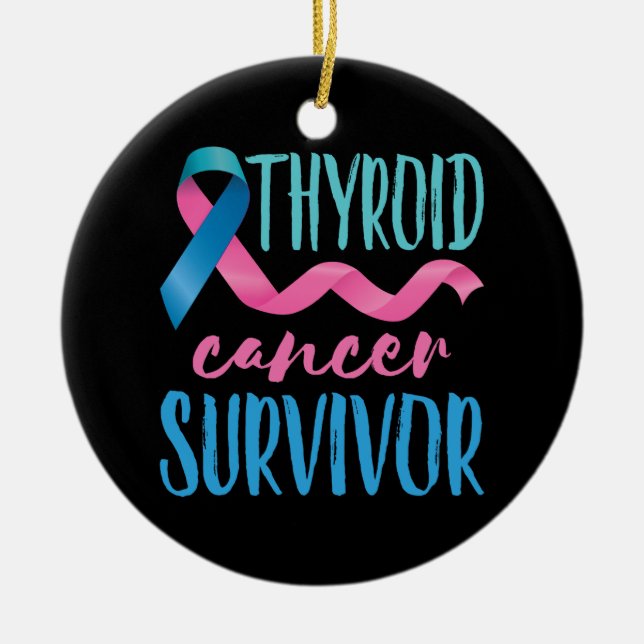 Thyroid Cancer Survivor Ceramic Tree Decoration (Front)