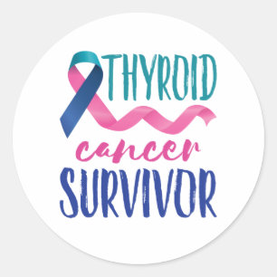 Thyroid Cancer Survivor Classic Round Sticker