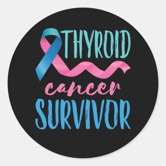 Thyroid Cancer Survivor Classic Round Sticker (Front)