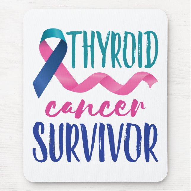 Thyroid Cancer Survivor Mouse Mat (Front)