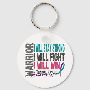 Thyroid Cancer Warrior Key Ring