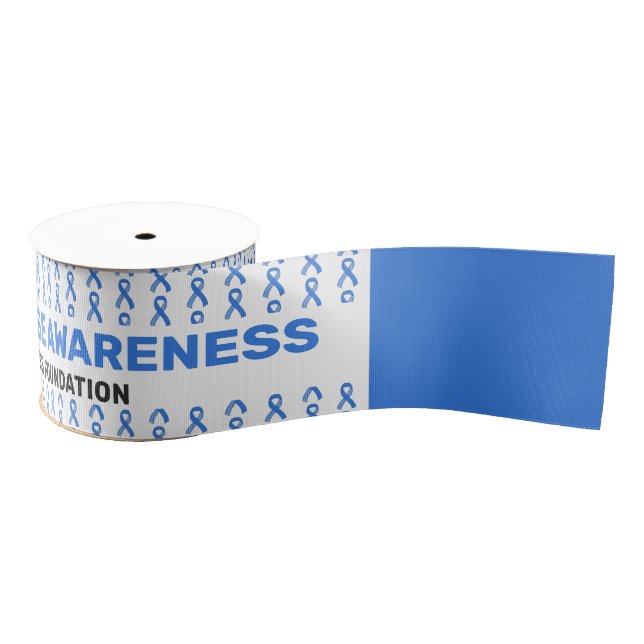 Thyroid Disease Awareness Pattern Ribbon Grosgrain Ribbon (Spool)