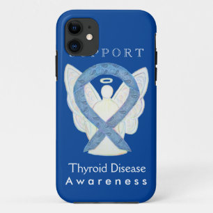 Thyroid Disease Awareness Ribbon Angel Phone Case