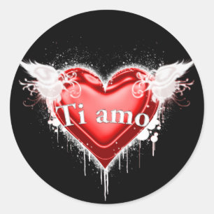 Ti amo (I love you) Classic Round Sticker