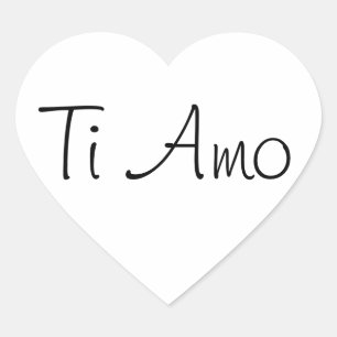 Ti Amo/I Love You Heart Sticker