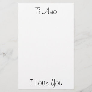 Ti Amo/I Love You Stationery