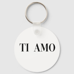 Ti amo italian language lettering keychain