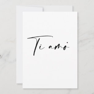 Ti Amo - valentine typography card