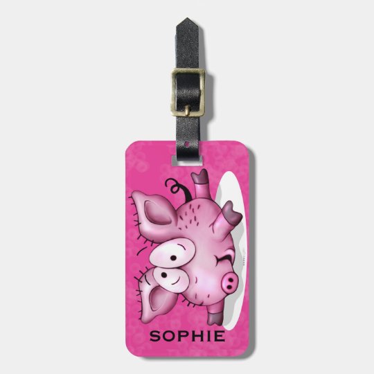 Ti-PIG LUGGAGE TAG Luggage Tag w/ leather strap