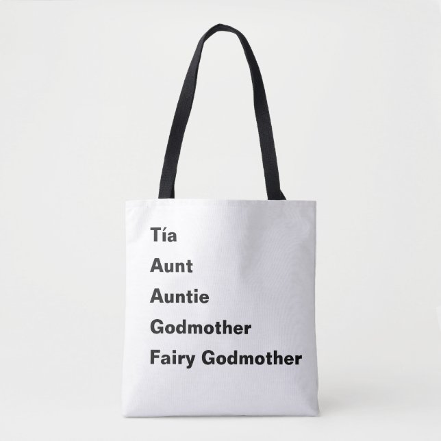 Tia Aunt Auntie Godmother Themed Tote Bag (Front)